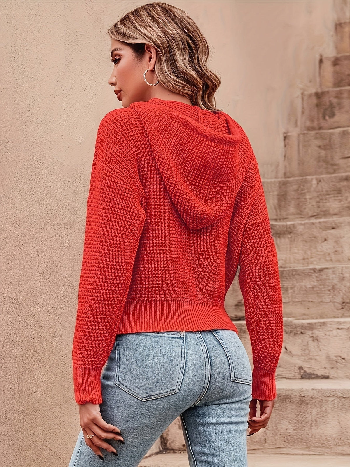 Women's Stylish Hooded Long Sleeves Jumper for Autumn and Winter
