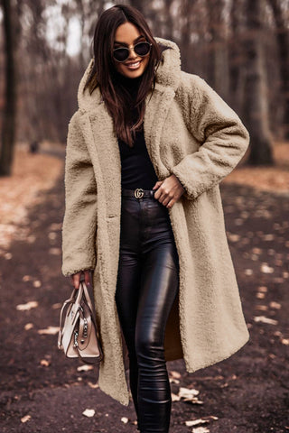 Women’s Long Hooded Winter Coat Elegant Cold-Weather Style
