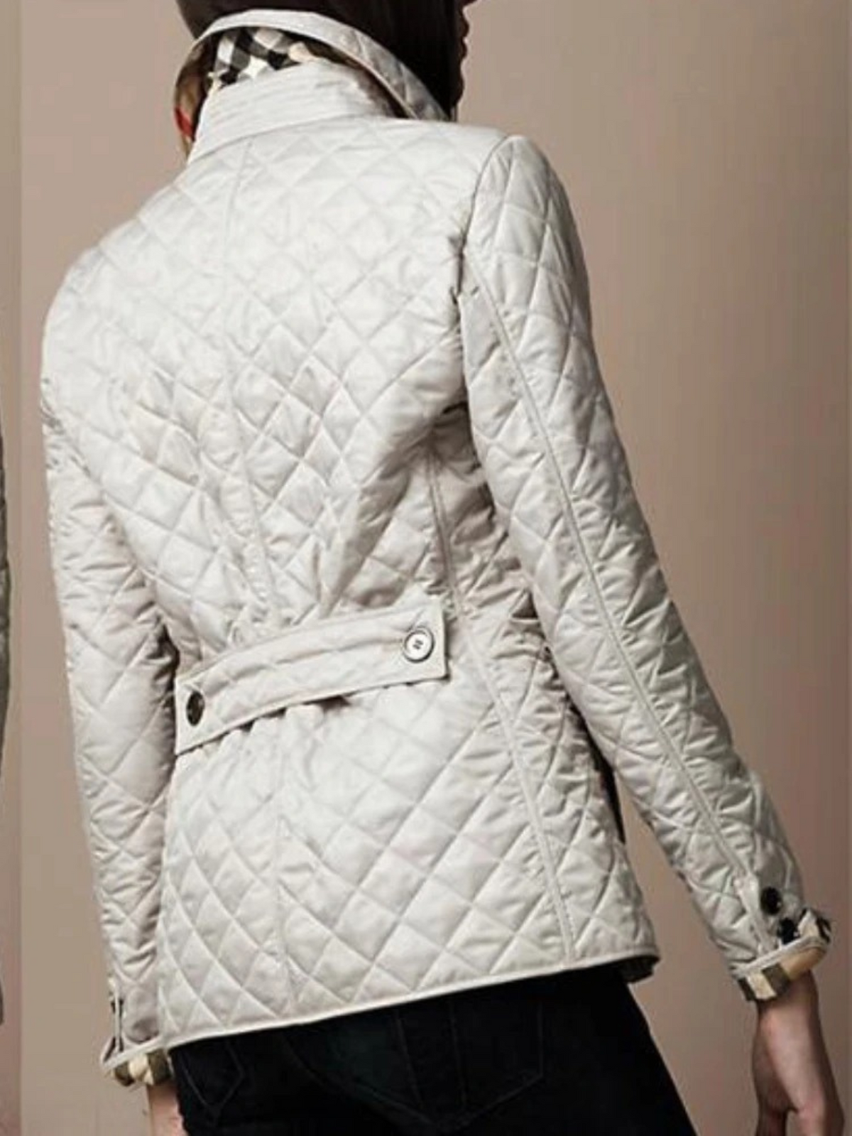 Women's Outer Layer Quilted Turned-Down Collar Jacket