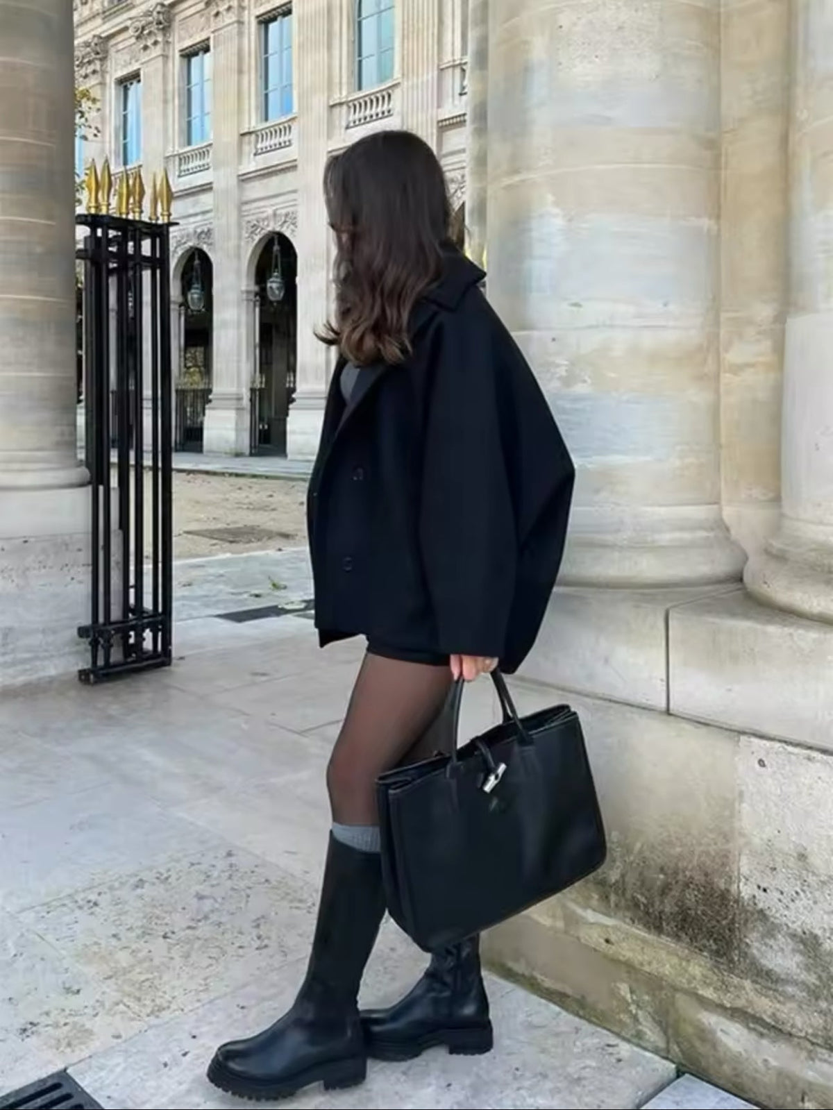 Women's Stylish Button Formal Warm Oversized Coat for Winter