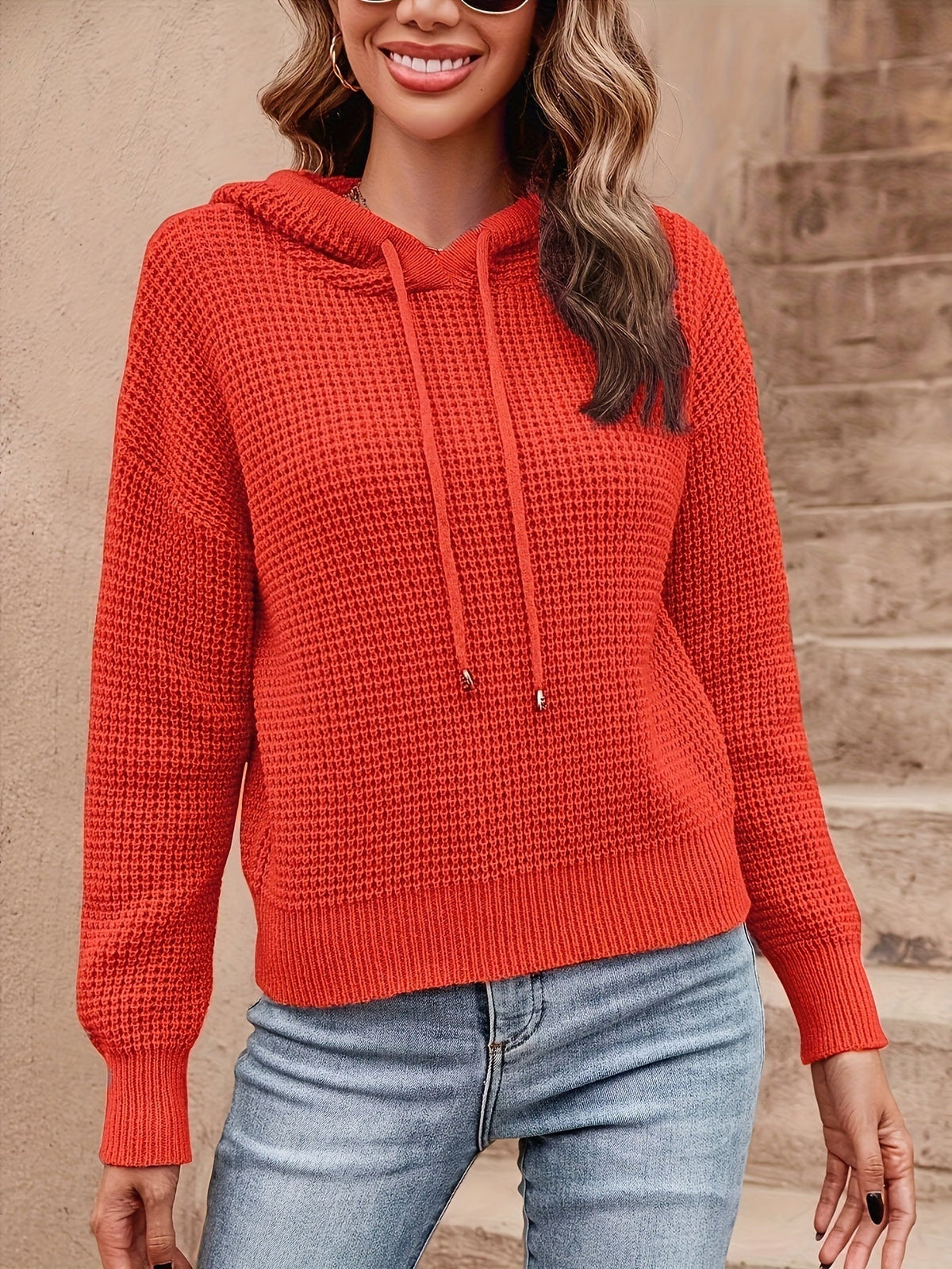 Women's Stylish Hooded Long Sleeves Jumper for Autumn and Winter
