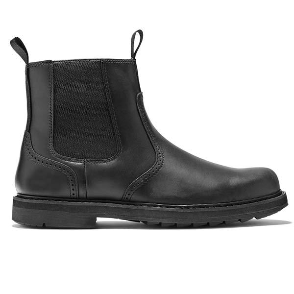 Men's Elegance Chelsea Pull On Ankle Boots with Elastic Side Panel