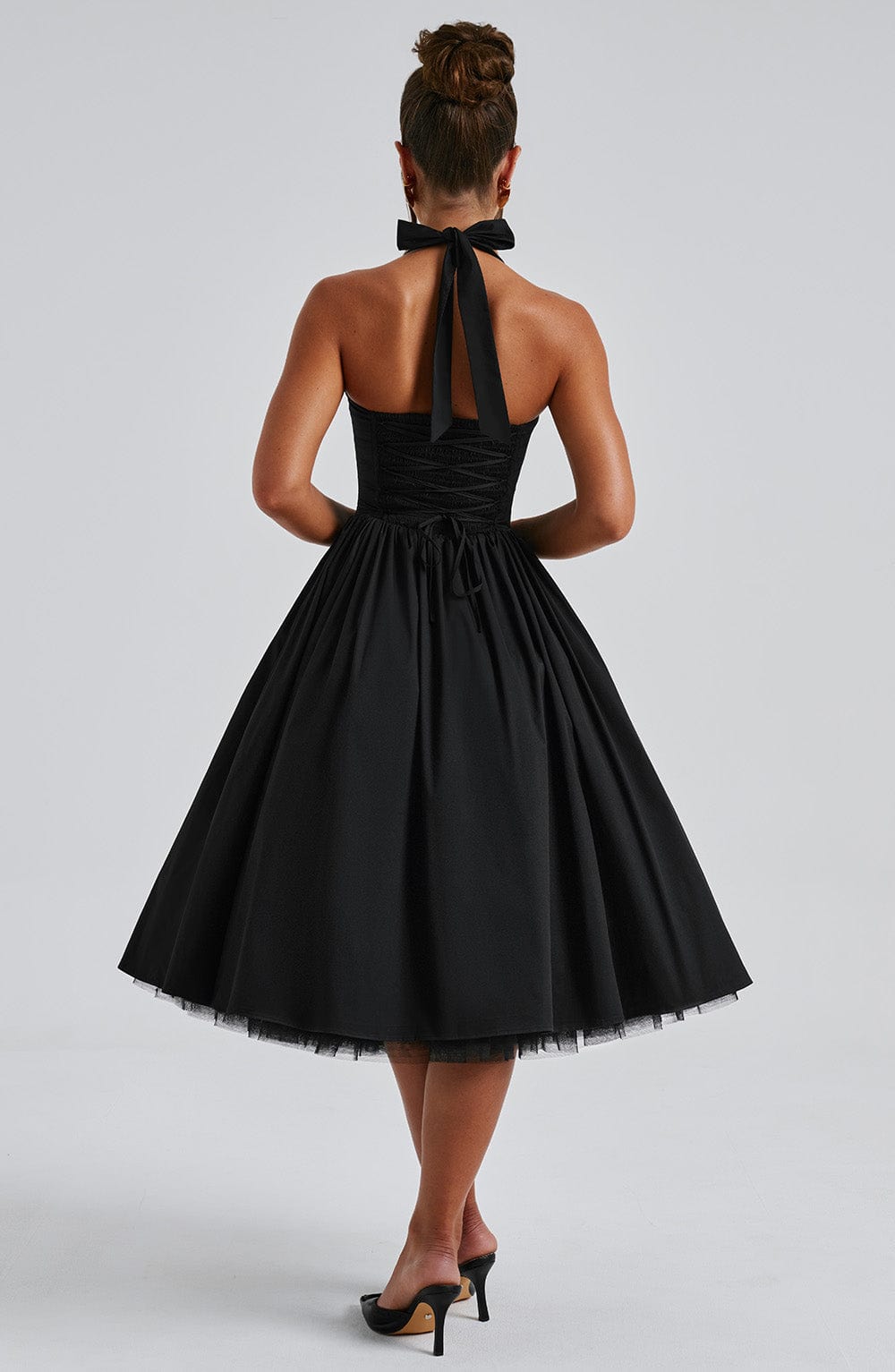 Women's Halter Party Light Wrap Elegant Wedding Guest Dress