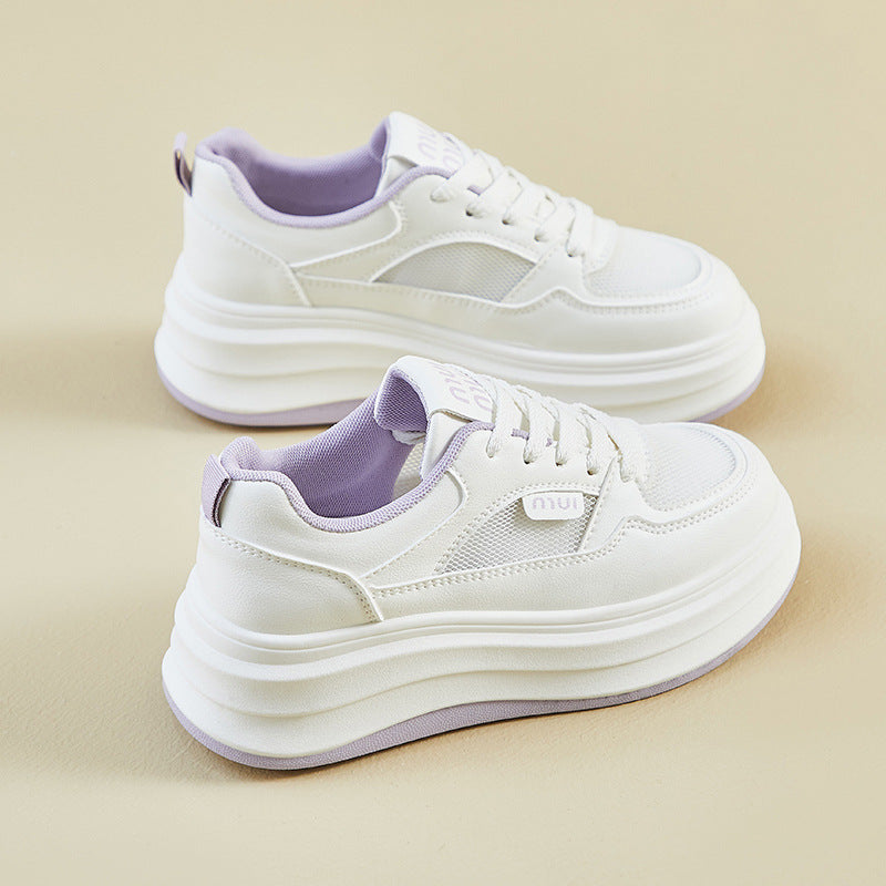 Women's Modern Support White Everyday Platform Sneakers