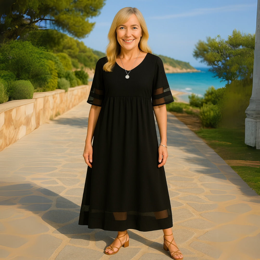 Women's Elegant Tummy Flattering Maxi Dress for Special Events