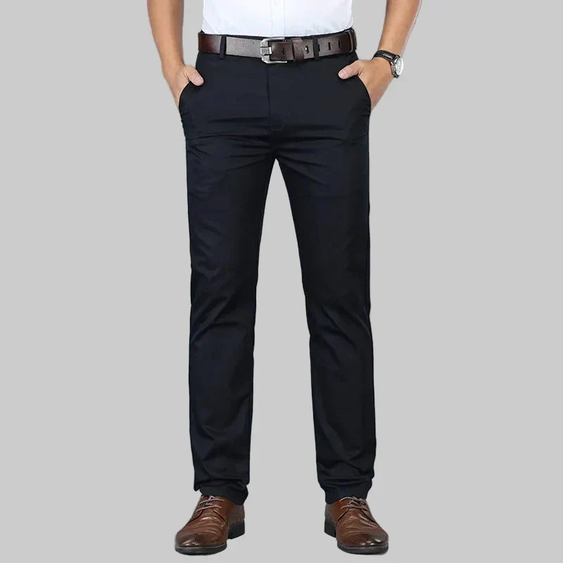 Men's Chino Trousers Straight Cut Regular Fit Smart Casual Style