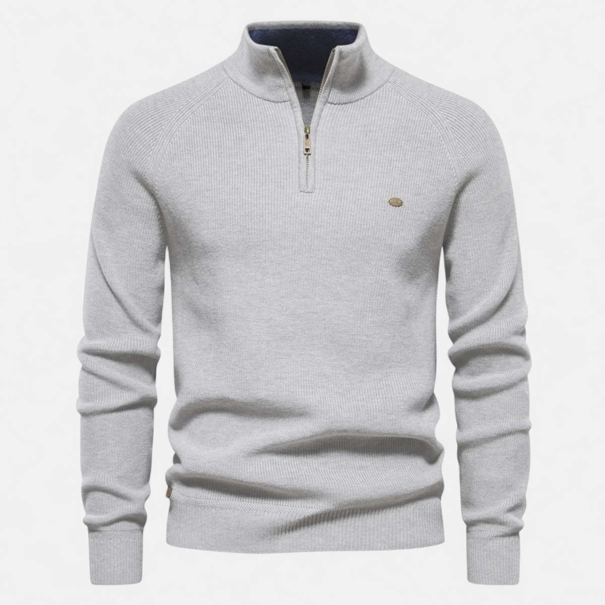 Men’s Timeless Knitted Layered Half-Zip Sweater for Cooler Months