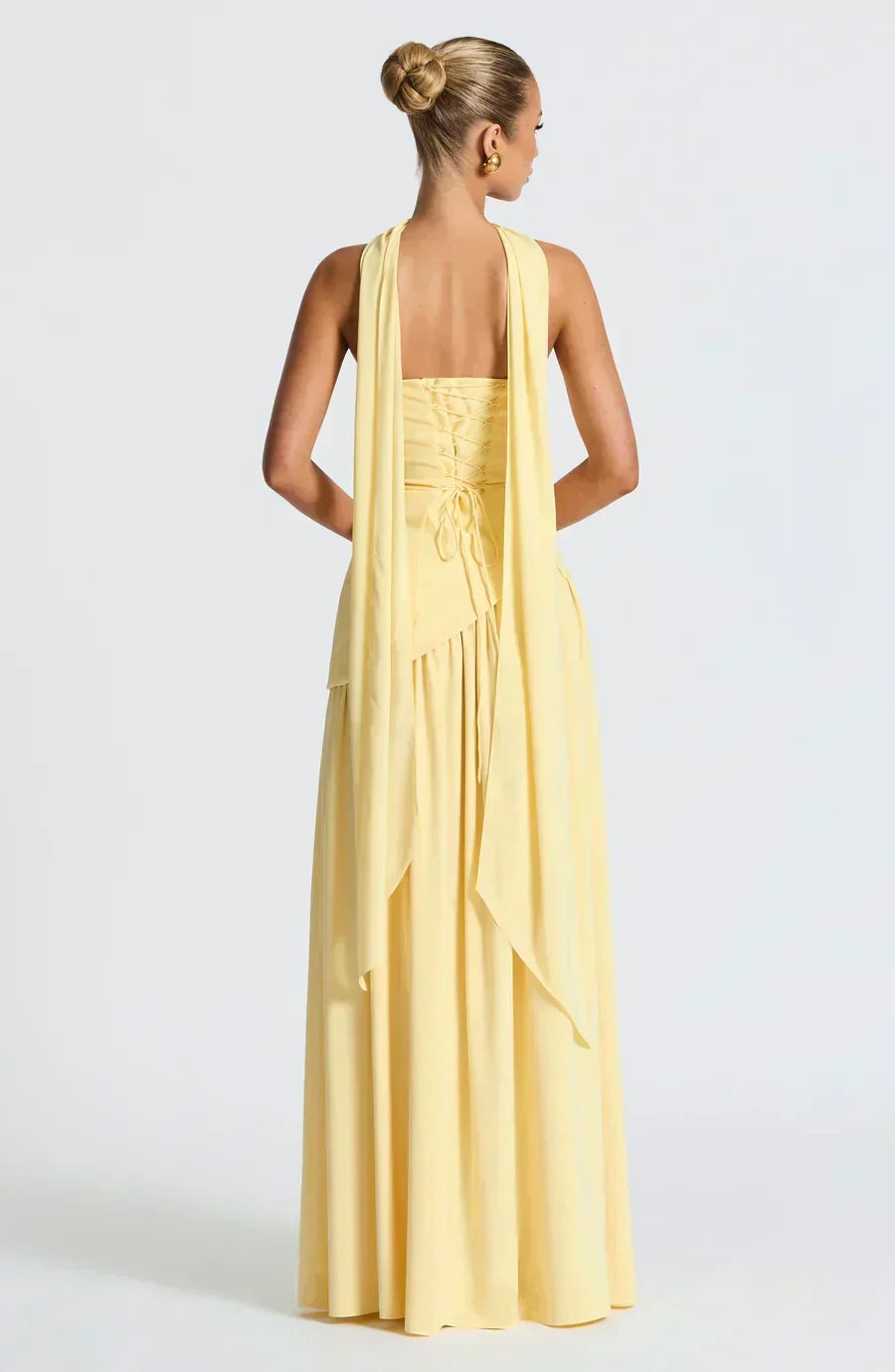 Elegant Slit Long Gown Asymmetric Wedding Guest Dress for Women
